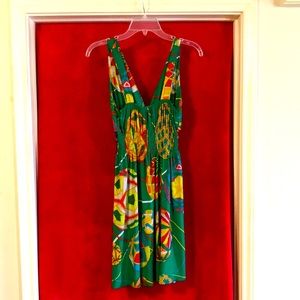 JULIA pattern print sleeveless dress